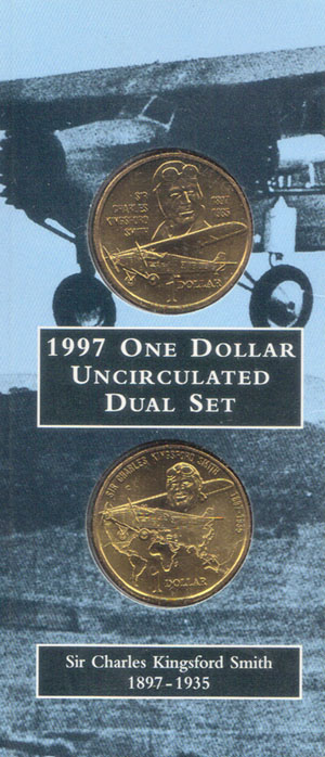 1997 Australia $1 (Kingsford Smith-Dual Set) K000116